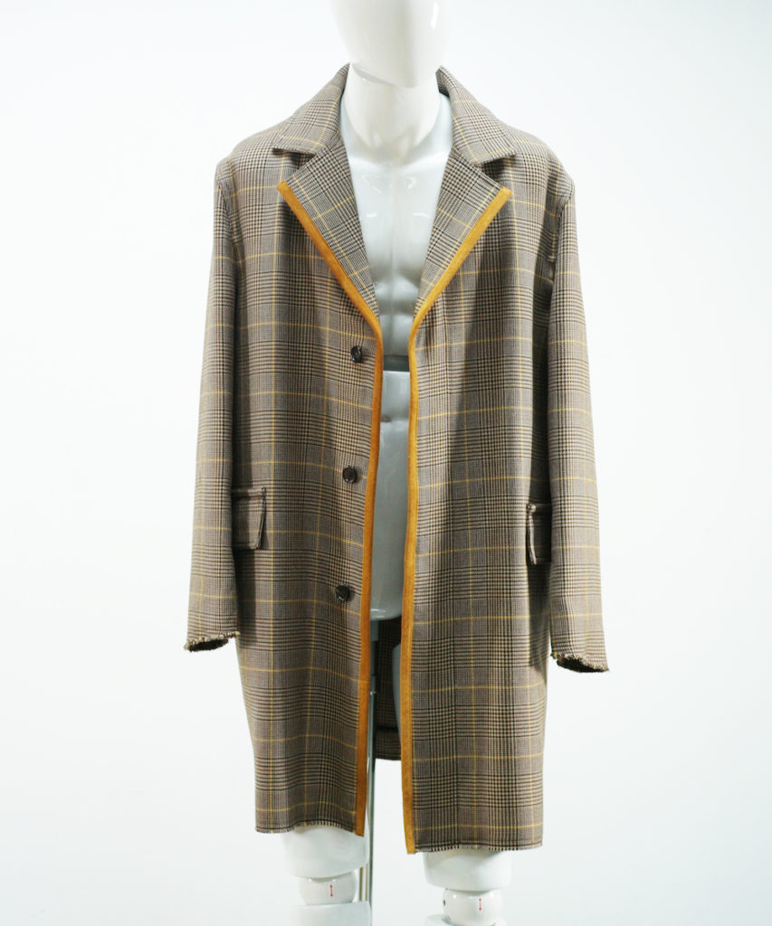 MARNI PLAID OVERSIZE STRAIGHT COAT